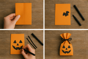 DIY Halloween pumpkin treat bags
