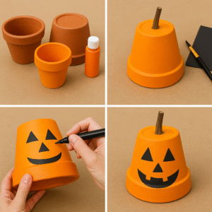 DIY glowing ghost lanterns step by step