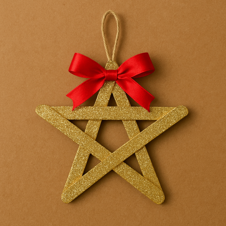 Christmas star with popsicle sticks decoration